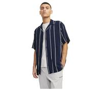 Jack & Jones Jeff Aop Resort Kurzarmhemd L Navy Blazer / Stripes Stripe