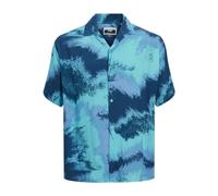 JACK & JONES Herren Jcojeff AOP Resort Shirt Ss Relax Kurzarmhemd 12252536,Pacific Coast/Print:Water Paint,S