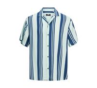 JACK & JONES Herren Jcojeff AOP Resort Shirt Ss Relax Kurzarmhemd 12252536,Soothing Sea/Stripes:Stripe,XS