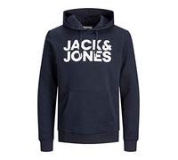 JACK & JONES Herren JCORETAIL Sweat Hood NOV LTN Kapuzenpullover, Blau , M