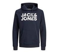 JACK & JONES Herren JCORETAIL Sweat Hood NOV LTN Kapuzenpullover, Blau , XL