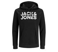 JACK & JONES Herren JCORETAIL Sweat Hood NOV LTN Kapuzenpullover, Schwarz , M