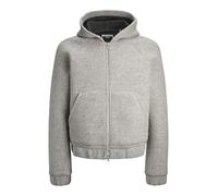 JACK&JONES Herren JCOTERRAIN Bonded Wool Hoodie Kurzjacke, Grey Melange/Detail:Melange, XL