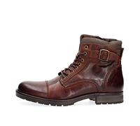 JACK & JONES Herren Jfwalbany Leather Brown Stone Biker Boots, Brown Stone, 41 EU