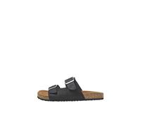 JACK & JONES Herren Jfwlouis Leather Sandalen, Anthrazit, 43 EU
