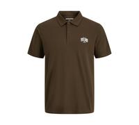 Poloshirt JACK & JONES "JJAERO POLO SS", Herren, Gr. XL, braun (cocoa), Jersey, Obermaterial: 100% Baumwolle, unifarben, regular fit normal, ohne Ausschnitt, Shirts, Baumwolle, regular fit (41525921-X