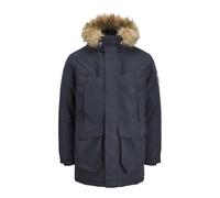 JACK & JONES Herren Jjcamp Faux Fur Parka Bf, Dark Navy, m