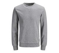 JACK & JONES Herren Jjebasic Crew Neck Noos Sweatshirt, Hellgrau, M EU