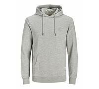 JACK & JONES Herren Jjebasic Logo Noos Hooded Sweatshirt, Light Grey Melange, XXL EU