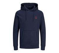 JACK & JONES Herren Jjebasic Logo Noos Hooded Sweatshirt, Navy Blazer, XXL EU