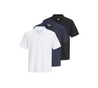 JACK & JONES Herren Jjebasic Polo Ss 3Pk Mp Noos, Navy Blazer, M (3er Pack)