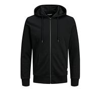 JACK & JONES Herren JJEBASIC Sweat Zip Hood, Black, L