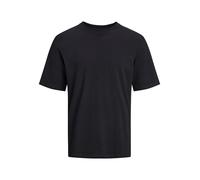 Jack & Jones Herren T-Shirt BRADLEY gerippter Rundhalsausschnitt Schwarz XL