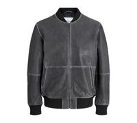 JACK & JONES Herren Jjecharge Leather Bomber, Black, xx_l
