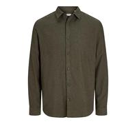 Jack & Jones Hemd in Khaki - Größe M | Herren Plussize