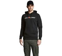 JACK & JONES Herren Jjecorp Logo Sweat Hood Noos 12137054 Kapuzenpullover, Schwarz, XL EU