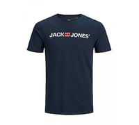 JACK & JONES Herren Jjecorp Logo Tee Crew Neck Noos T Shirt, Blau (Navy Blazer Detail: Slim Fit), XXL