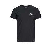 JACK & JONES Herren Jjecorp Logo Tee O-hals Noos T Shirt, Schwarz (Black Slim/Small Print), XL EU