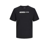T-Shirt "JJECORP LOGO TEE PLAY SS O-N NOOS PLS", Herren, Gr. 4XL, schwarz, Single Jersey, Obermaterial: 100% Baumwolle, JACK & JONES PLUSSIZE, unifarben, Basic, slim fit normal, Rundhals, Kurzarm, Shi