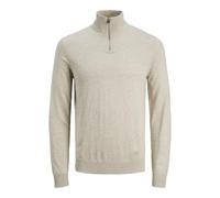 Jack & Jones Emil Halbzippullover L Oatmeal / Detail Melange