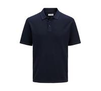 Polokragenpullover "JJEGEORGE KNIT POLO SS SN PLS", Herren, Gr. 6XL, navy blazer, Strick, Obermaterial: 85% Baumwolle, 15% Polyester, JACK & JONES PLUSSIZE, unifarben, relaxed fit normal, Rundhals, Fl