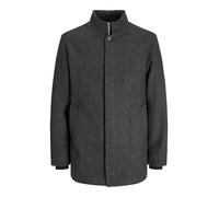 Jack & Jones Wolljacke JJEHARRISON SN 12258674 – Dunkelgrau Melange, Fischgrät – Größe L