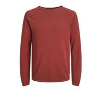 JACK & JONES Herren Jjehill Knit Crew Neck Noos Strickpullover, Red Ochre, XS