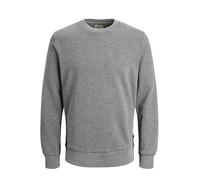 JACK & JONES Herren JJEHOLMEN Sweat Crew Neck, Langarm Pullover, Medium Grey Melange, XS