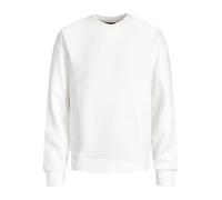 JACK & JONES Herren JJEHOLMEN Sweat Crew Neck, Langarm Pullover, White/REG FIT, XXL