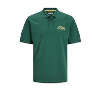 JACK & JONES Herren Jjejosh Polo Ss Sn Langarmhemd, Dark Green, M