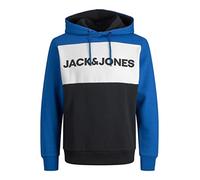 JACK & JONES Herren JJELOGO Blocking Sweat Hood, Classic Blue/Fit:reg , 3XL