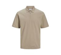 JACK & JONES Herren JJEMAC Zip SS Polo SN Jogginghose, Crockery,S