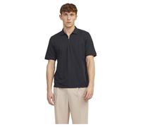 JACK & JONES Herren JJEMAC Zip SS Polo SN Jogginghose, Dark Navy,M