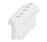 JACK & JONES Herren JJEORGANIC Basic Tee SS O-Neck 5PK T-Shirt, Kurzarm, 5xWhite, XXXL