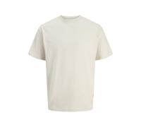 Rundhalsshirt JACK & JONES "JJEORGANIC RELAXED TEE SS O-NECK NOOS", Herren, Gr. XL, moonbeam, Jersey, Obermaterial: 100% Baumwolle, unifarben, relaxed fit normal, Rundhals, Shirts Rundhalsshirt, Baumw