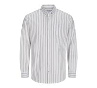 JACK & JONES Herren JJEOXFORD Shirt LS NOOS Langarmhemd 12182486,Crockery/Stripes:Stripes,L