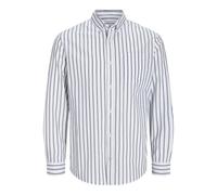 Jack & Jones Oxford Langarmhemd (Herstellerartikelnummer: 12182486-Ensign Blue / Stripes Stripes-XS)