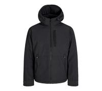 Outdoorjacke JACK & JONES "JJEPARKER DOVER JACKET SN", Herren, Gr. XL, schwarz, Web, Obermaterial: 100% Polyester, unifarben, regular fit, hoch geschlossener Ausschnitt, Jacken (14944705-XL) schwarz