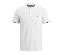 JACK & JONES Herren Jjepaulos Mao Noos Polohemd, Weiß, XXL EU