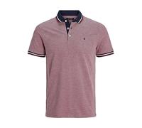 Jack & Jones Poloshirt JJEPAULOS – Piqué, klassischer Kragen, figurbetont – Herren XXL Rot