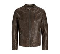JACK&JONES Herren JJERICHARD Leather Jacket NOOS Lederjacke, Brown Stone, L