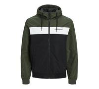 Jack & Jones Herren Jjerush Hood Bomber Noos, Forest Night, Xs
