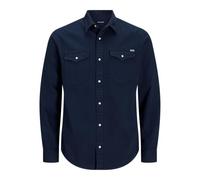 Jack & Jones Sheridan Langarmhemd S Dark Navy / Slim Fit