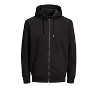 JACK & JONES Herren Jjesoft Sweat Zip Hood Noos Sweatjacke, Black, L