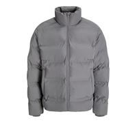 Steppjacke JACK & JONES "JJESOHO PUFFER COLLAR SN", Herren, Gr. XL, castlerock, Web, Obermaterial: 100% Polyester, unifarben, regular fit, Rippbündchen, Jacken (57255934-XL) castlerock