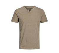 Jack & Jones Herren Jjesplit Neck Tee Noos T Shirt, Crockery/Fit:Slim, M EU