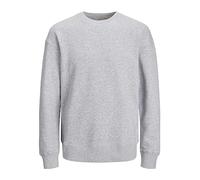Jack & Jones Herren Jjestar Basic Sweat Crew Neck Sweatshirt, Light Grey Melange, S