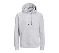JACK & JONES Herren Jjestar Basic Sweat Hood Kapuzenpullover, Light Grey Melange, M EU