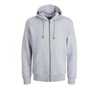 Jack & Jones Herren Jjestar Basic Sweat Zip Hood Noos Kapuzenjacke, Light Grey Melange, S EU