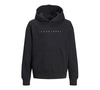 Jack & Jones Kapuzenpullover JJESTAR JJ Sweat Hood NOOS JNR – Loose Fit – Schwarz – Größe 164